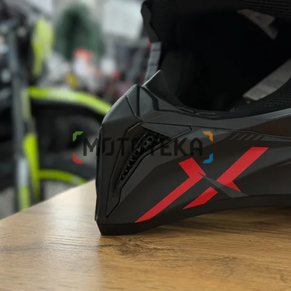 Шлем мото кроссовый Мототека ( MOTOTEKA ) TQ 602 BLACK/RED XL | Мототека