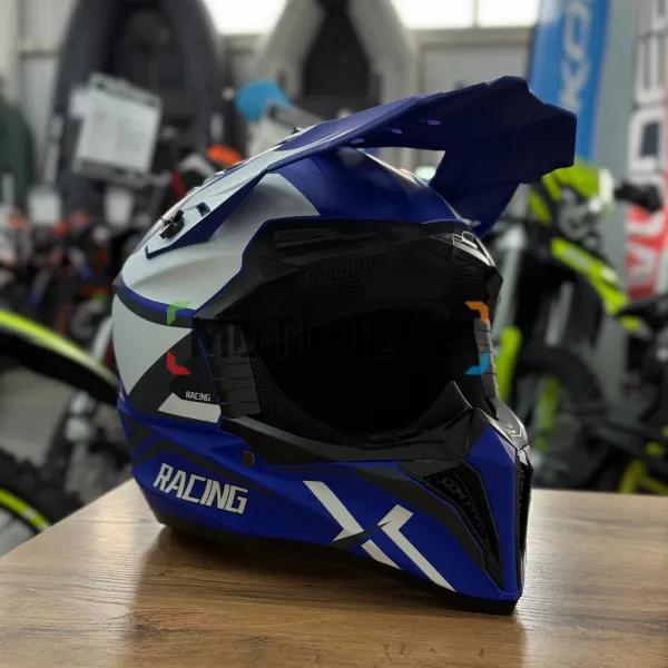 Шлем мото кроссовый Мототека ( MOTOTEKA ) TQ 602 PURPLE/WHITE XL | Мототека