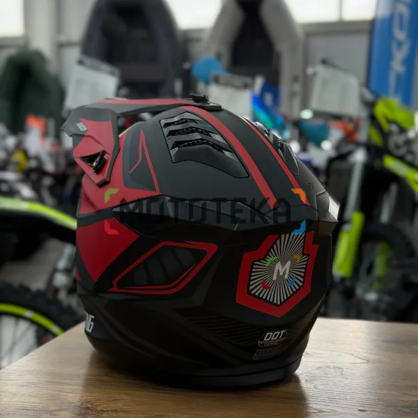 Шлем мото кроссовый Мототека ( MOTOTEKA ) TQ 602 BLACK/RED XL | Мототека