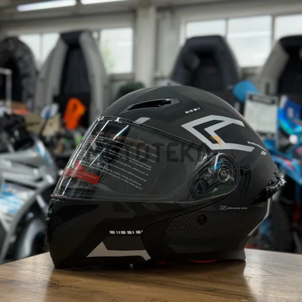 Шлем мото модуляр Мототека ( MOTOTEKA ) TQ 901 BLACK/WHITE XL | Мототека