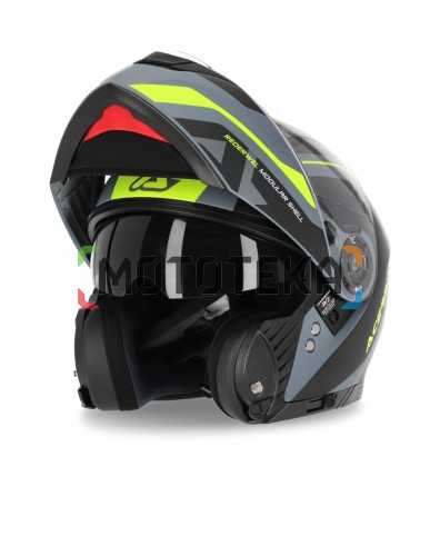 Шлем мото модуляр Acerbis (Асербис) REDERWEL Grey/Yellow S